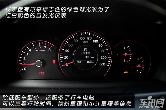 配置只有在顶配的2.0lpermium车型才有配备. 新狮跑的仪表高清图片