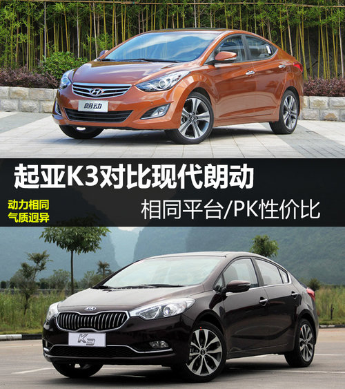 相同平台/PK性价比 起亚K3对比现代朗动