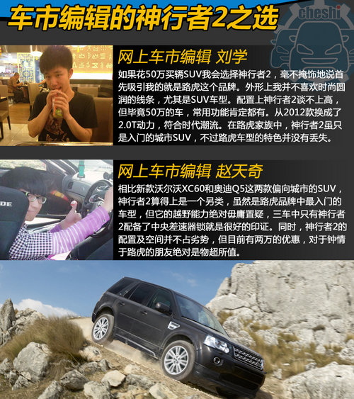 高端中型SUV对比 XC60/Q5/神行者2该选谁
