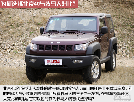 向标杆学习 对比试驾北京40/Jeep牧马人