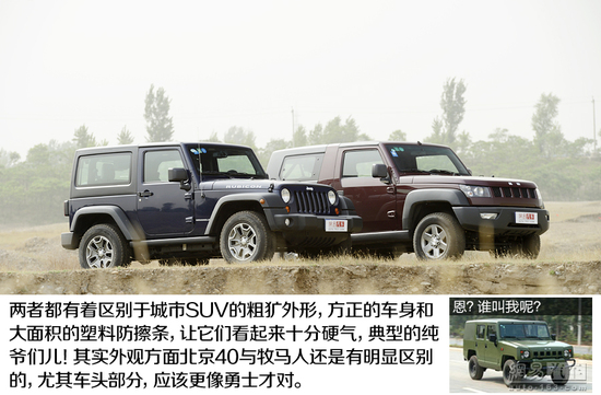 向标杆学习 对比试驾北京40/Jeep牧马人