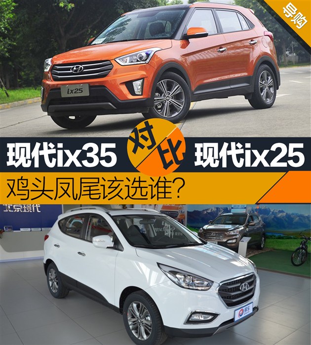 鸡头凤尾 高配现代ix25对比低配ix35