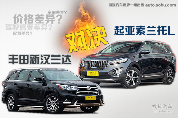 起亚索兰托L对比新汉兰达