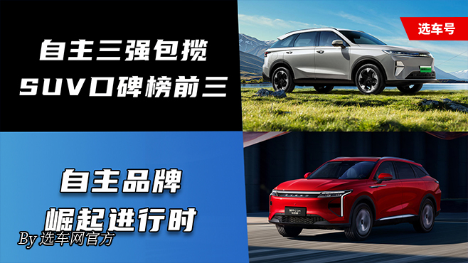 自主三强包揽 SUV 口碑榜前三，自主品牌崛起进行时