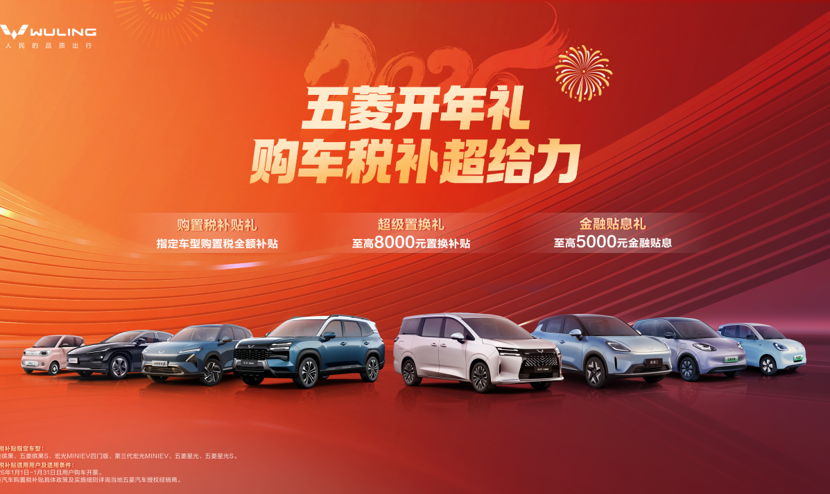 开年购车有好礼，五菱税补超给力