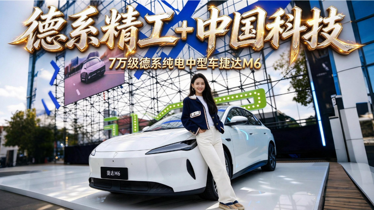 超舒适AI纯电大家轿！捷达M6凭什么“一步到位”？这波被种草了