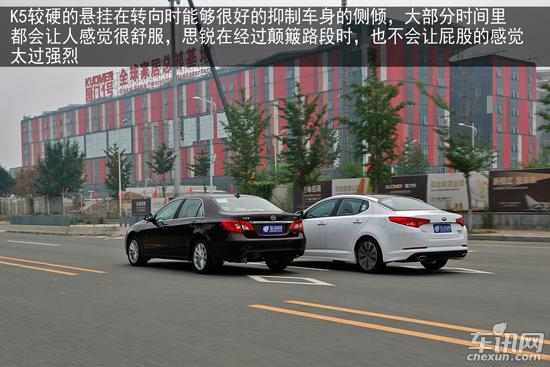 比亚迪思锐/起亚K5对比测试 挑战