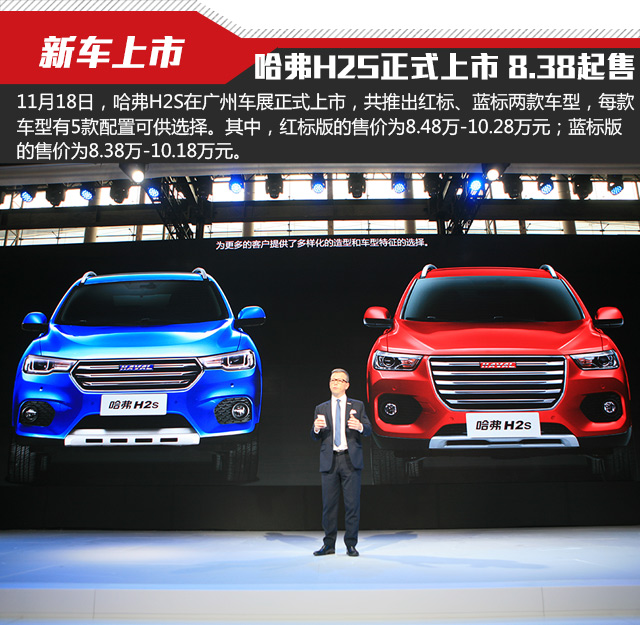 哈弗h2s广州车展正式上市售价838万1028万元