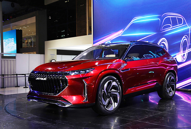 捷途全新概念车jetourx亮相上海车展